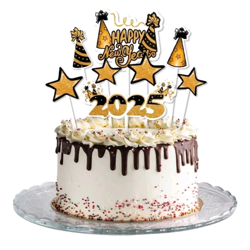Happy New Year Party Cake Toppers Decor